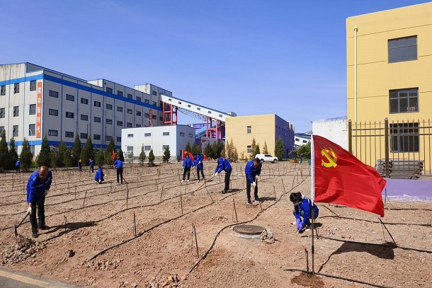 图为该厂党总支开展植树运动美化情形 - 副本